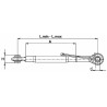 Terzo punto cat. II M27x3 lunghezza 545-790mm adattabile John Deere