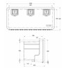 Cassetta porta attrezzi in plastica 1030x500x455mm