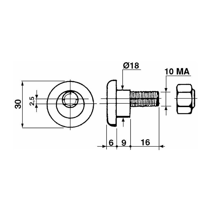 Bullone portalama adattabile Vicon 900,81160 M10
