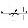 Valvola di strozzamento bidirezionale da 3/8"