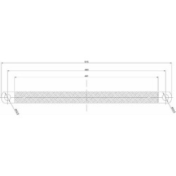 Treccia di massa flessibile in rame 500mm sezione 50mmÂ² fori Ã¸ 12,5mm
