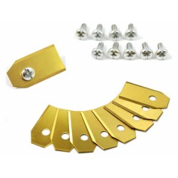 Set da 9 lame in titanio adattabili agli articoli Husqvarna e Automower