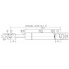 Molla a gas Stabilus estensione max 365,5mm 150 N adattabile al riferimento originale Landini