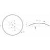 Disco per coltivatore diametro 560 mm con foro centrale da 31 mm