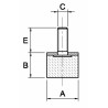Piede maschio M12 Ã¸75x50