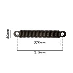 Molla tiller con gancio e filo da 9mm