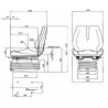 Sedile Small in sky nero con sospensione pneumatica