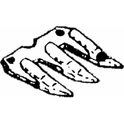 Dente triplo originale Bcs modello Gribaldi & Salvia Duplex adattabile 59027859 e 59028932