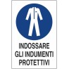 Cartello segnaletica "indossare indumenti protettivi" 30x20