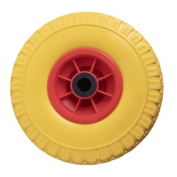 Ruota per carrelli gialla in poliuretano 3.00x4â€ portata 50kg Ã˜ 250mm