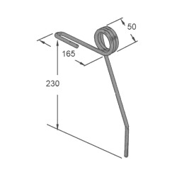 Dente seminatrice corto adattabile Mascar filo 7