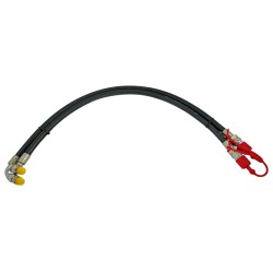 Kit tubi idraulici 3/8" 2SN per terzi punti con valvola di blocco con bocchettone