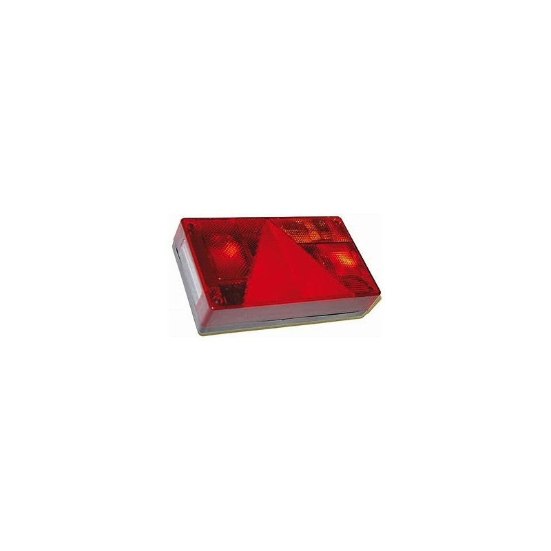 Fanale posteriore alogeno destro 6 funzioni 235x135mm