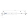 Molla a gas estensione max 450mm corsa 184mm 200 N