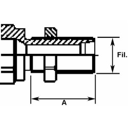 Innesto rapido a valvola maschio 1/2" filetto passaparete din2353 m22 (15l) Faster