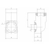 Flangia per  pompa oleodinamica 4 fori 1/2â€ interasse 30mm