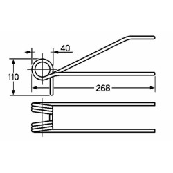 Dente strigliatore adattabile Moreni Damax filo 6,5