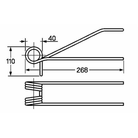Dente strigliatore adattabile Moreni Damax filo 6,5