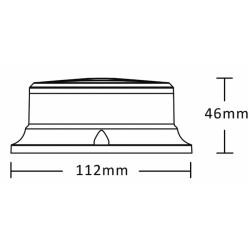 Lampeggiante a 18 LED 12-24V base magnetica