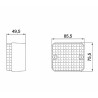 Fanale retromarcia 87x77x51mm