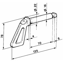 Maniglia stopped Ã¸16mm