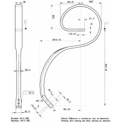 Molla flex 45x12mm con 2 fori interasse 30mm