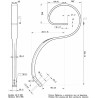 Molla flex 45x12mm con 2 fori interasse 30mm