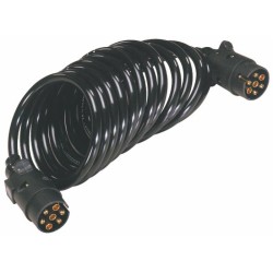 Prolunga cavo spiralato con spine 7 poli da 12V
