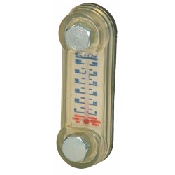 Indicatore di livello in plastica interasse 127mm filetti M12