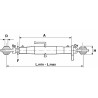 Terzo punto Top cat. II M30x3 lunghezza 640-890mm