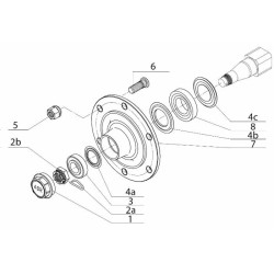 Dado per colonnetta assali M18 in blister 12 pz