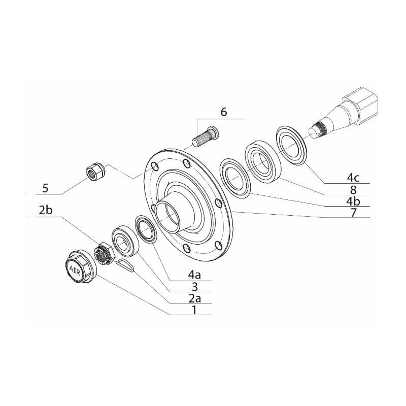 Dado per colonnetta assali M18 in blister 12 pz