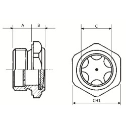 Spia livello olio da 3/4â€ in alluminio