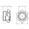 Spia livello olio da 3/4â€ in alluminio