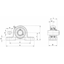 Supporto dritto UCP 206