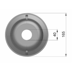 Controcuffia di plastica Ã¸165 lunghezza 110mm
