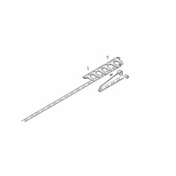 Dentiera 14 denti lunghezza 2,05mt adattabile a Gaspardo FB 925