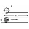 Dente ranghinatore adattabile Gaspardo filo 6