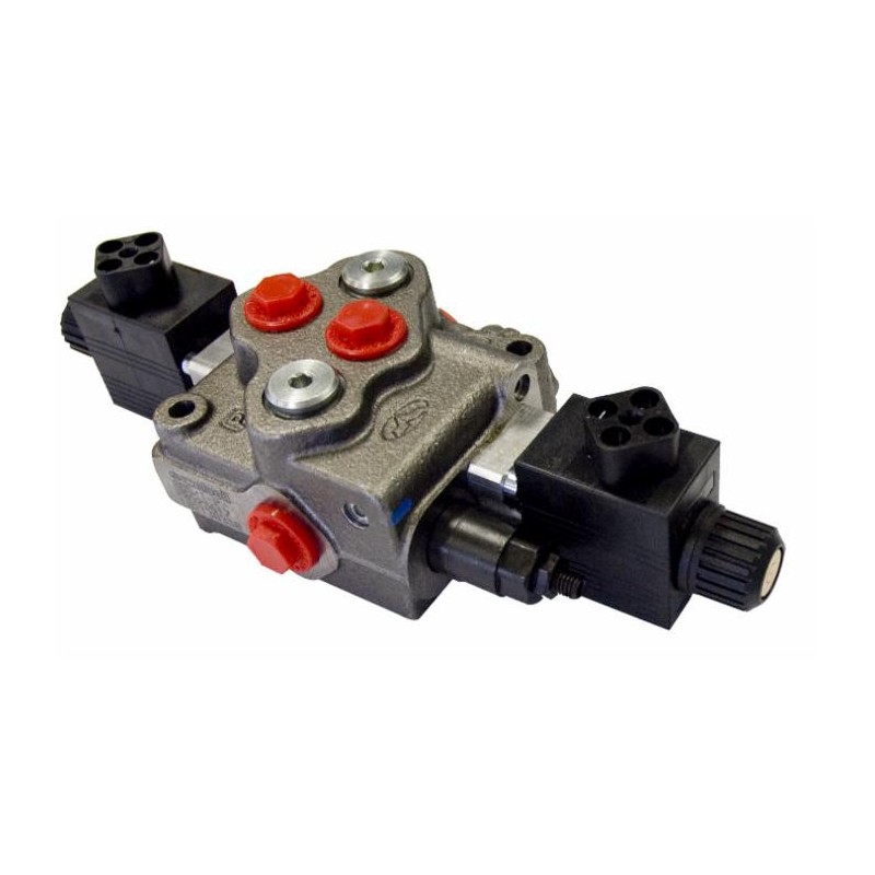 Distributore walvoil modello sd5 a 2 sezioni doppio effetto 40 litri
