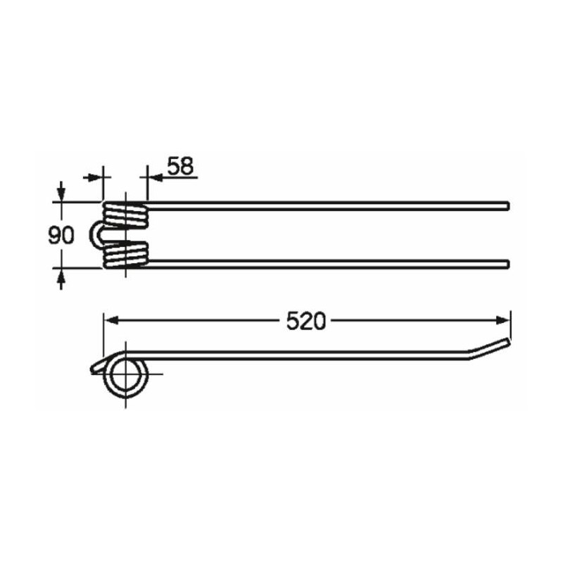 Dente giroandanatore adattabile Stoll 0621811 filo 9