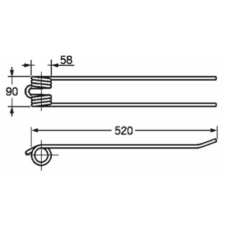 Dente giroandanatore adattabile Stoll 0621811 filo 9