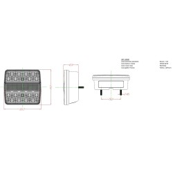 Fanale posteriore sx a LED 12V con 4 funzioni luminose
