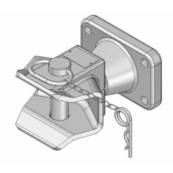 Gancio omologato perno 31mm interasse 120x55mm