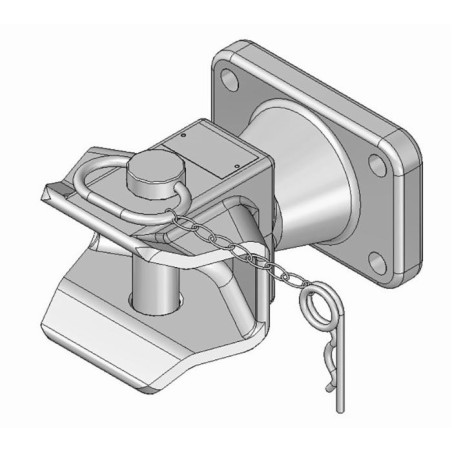 Gancio omologato perno 31mm interasse 120x55mm