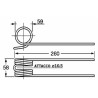 Dente ranghinatore adattabile Gaspardo R01561 attacco 10 filo 6