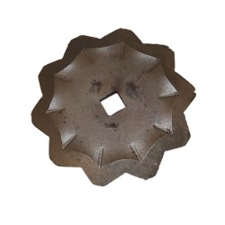 Coltello dentato Ã˜ 95 foro quadrato 11x11mm per trincia