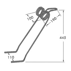 Dente seminatrice adattabile Gaspardo 18904710 filo 9
