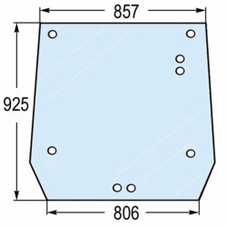 Lunotto posteriore adattabile al riferimento originale CNH 5089562