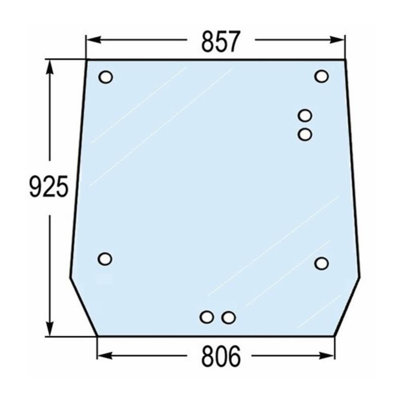 Lunotto posteriore adattabile al riferimento originale CNH 5089562