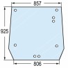 Lunotto posteriore adattabile al riferimento originale CNH 5089562